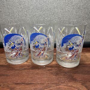 VINTAGE 1996 Disney World 25th Anniversary McDonald's Glass Mickey Mouse 3 Pack